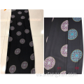 Tela estampada negra formal transpirable Abaya Dubai Nida